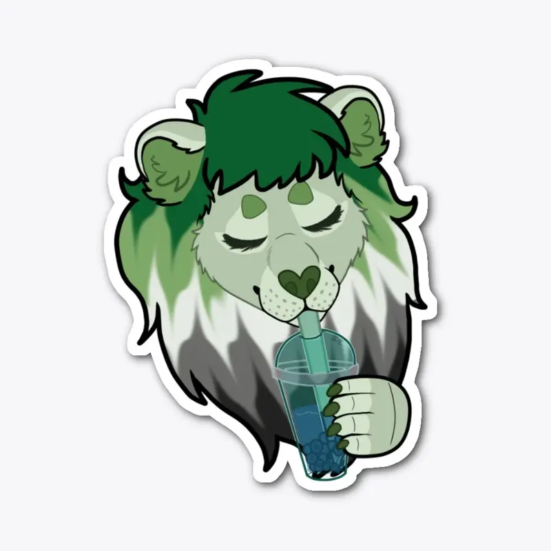 Bubble Tea Pride Lion (Aromantic)