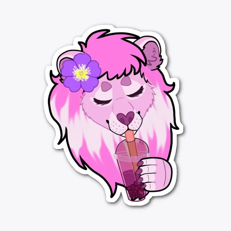 Bubble Tea Pride Lion (Sapphic/WLW)